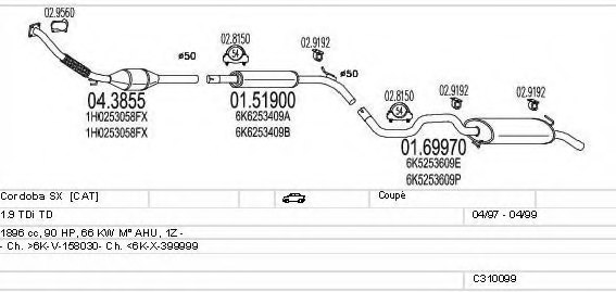 MTS C310099006993 Exhaust System